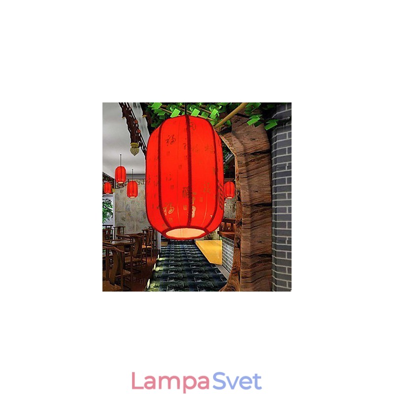 Archaize červené lucerny z ovčej kože Veranda Droplight Lamp Light