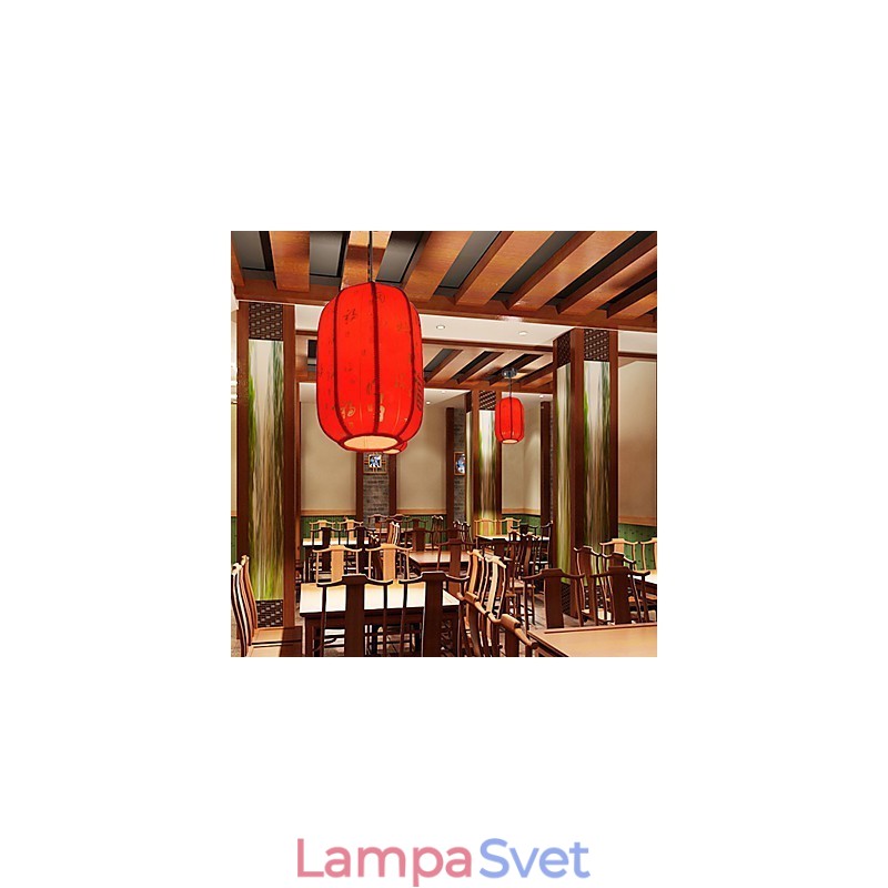 Archaize červené lucerny z ovčej kože Veranda Droplight Lamp Light