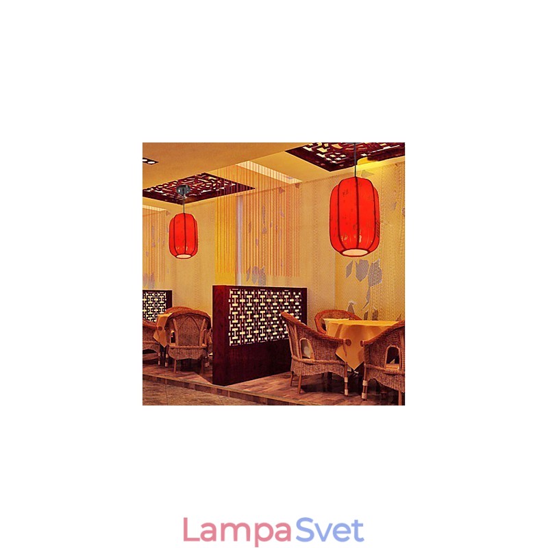 Archaize červené lucerny z ovčej kože Veranda Droplight Lamp Light