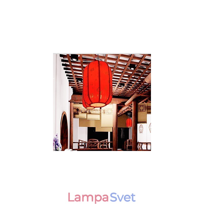 Archaize červené lucerny z ovčej kože Veranda Droplight Lamp Light