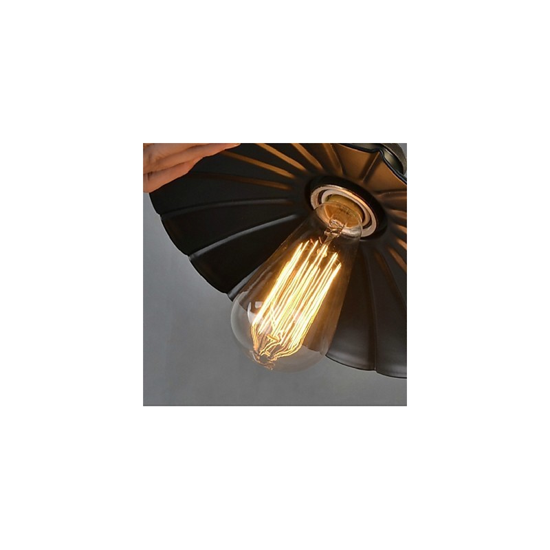 Jedinečný kovaný luster Black Umbrella Vintage