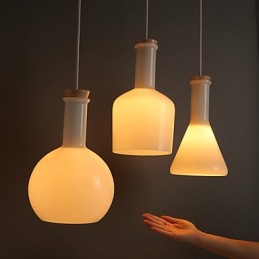 Súčasná a zmluvná Creative Magic White Glass Line Droplight
