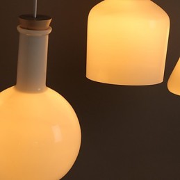 Súčasná a zmluvná Creative Magic White Glass Line Droplight