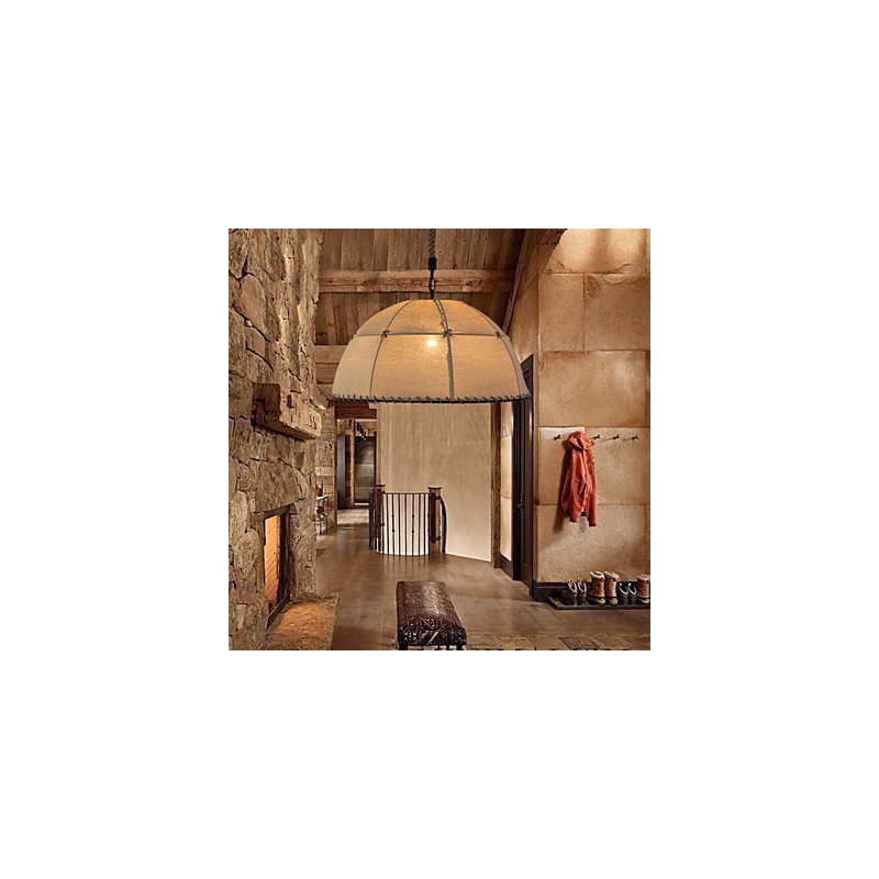 35CM Loft Priemyselná veterná Priama ľanová lampa American Country Creative Arts Droplight