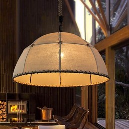 35CM Loft Priemyselná veterná Priama ľanová lampa American Country Creative Arts Droplight