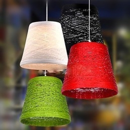 Moderná rural Cany Art tkaná ratanová jednohlavová závesná lampa