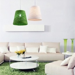 Moderná rural Cany Art tkaná ratanová jednohlavová závesná lampa