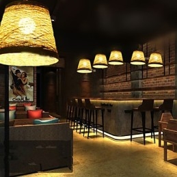 Moderná rural Cany Art tkaná ratanová jednohlavová závesná lampa