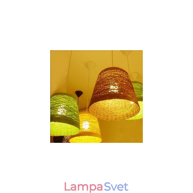 Moderná rural Cany Art tkaná ratanová jednohlavová závesná lampa
