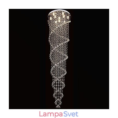 Stropné lustrové svietidlá Závesné svietidlá s dvojitou špirálou K9 Crystal D70CM H300CM