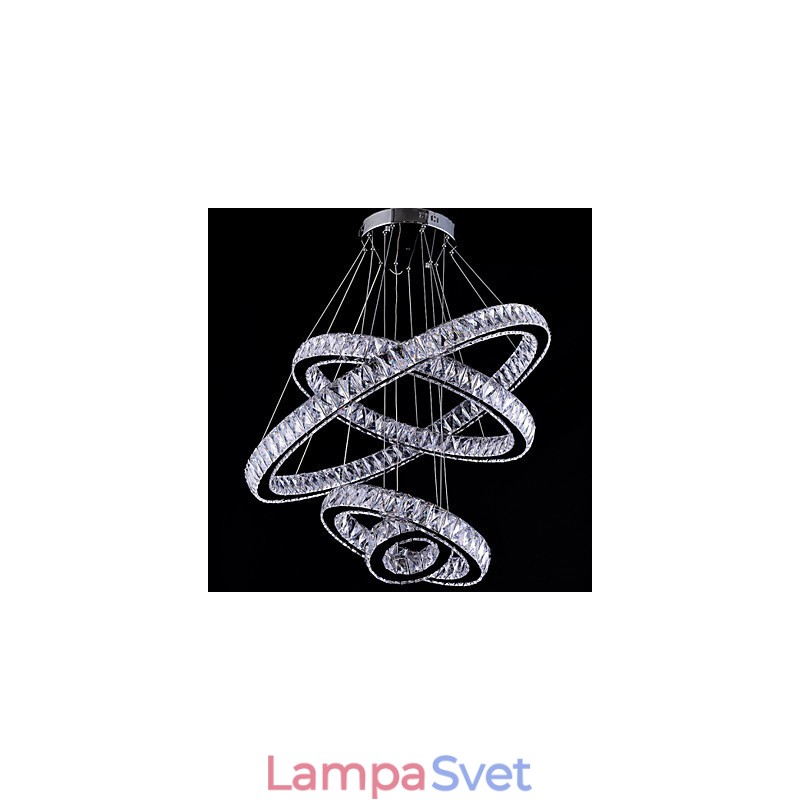 Krištáľové závesné svietidlo stropné svietidlo Lustrové svietidlá so 4 prstencami