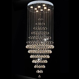 Moderný krištáľový luster svietidlá závesné svietidlá stropné svietidlá s 8 žiarovkami H180CM