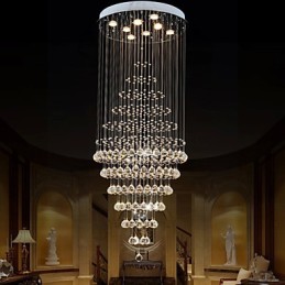 Moderný krištáľový luster svietidlá závesné svietidlá stropné svietidlá s 8 žiarovkami H180CM