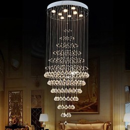 Moderný krištáľový luster svietidlá závesné svietidlá stropné svietidlá s 8 žiarovkami H180CM