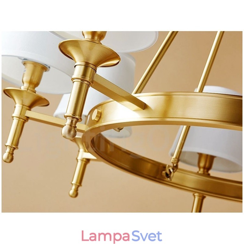 Čistá mosadz okrúhly prívesok na luster Light Traditional Classic