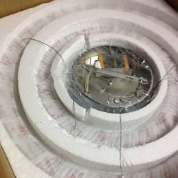 Závesné lampy Stropné svetlo Luster Osvetlenie Okrúhle 4 krúžky Veľký prsteň Jantárový krištáľ a iné číre krištáľové