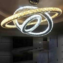 Krištáľové stropné závesné lampy Lustrové svietidlá s teplou a studenou bielou D406080cm