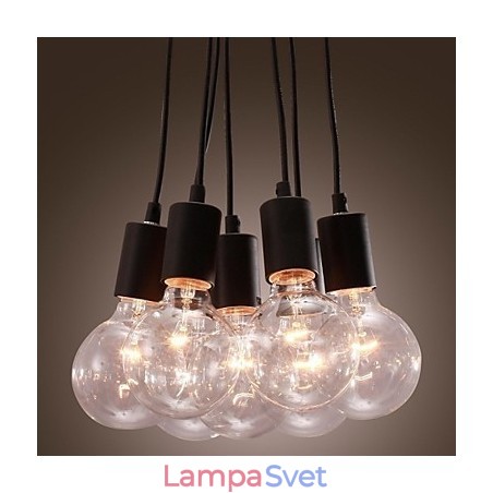 Moderné domáce 7-hlavové svietidlo Edison Bulb Light Loft Sklenené guľové závesné svietidlo Moderné domáce 7-hlavové svietidlo Edison Bulb Light Loft Sklenené guľové závesné svietidlo