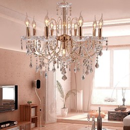 Elegantný krištáľový luster s 9 svetlami