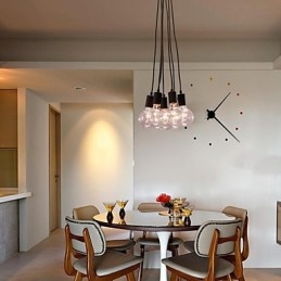 Moderné domáce 7-hlavové svietidlo Edison Bulb Light Loft Sklenené guľové závesné svietidlo