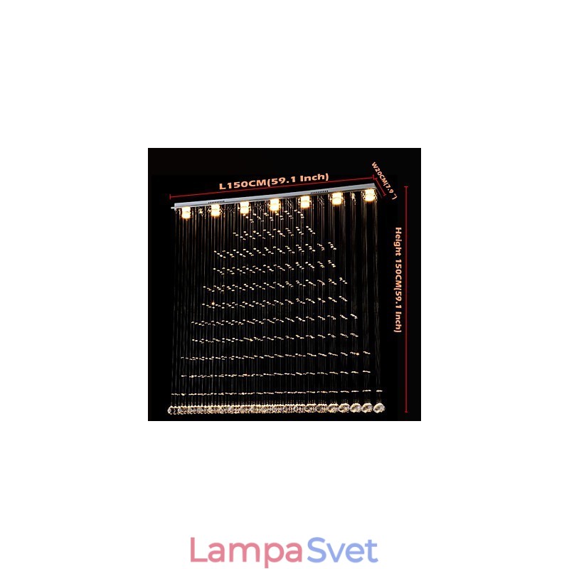 K9 Crystal Závesná lampa Závesný drôtený luster Osvetlenie Stropné svetlo Vnútorná kaviareň