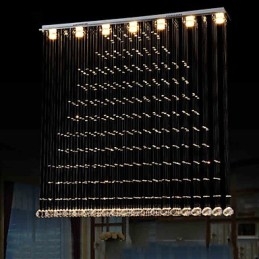 K9 Crystal Závesná lampa Závesný drôtený luster Osvetlenie Stropné svetlo Vnútorná kaviareň
