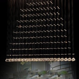 K9 Crystal Závesná lampa Závesný drôtený luster Osvetlenie Stropné svetlo Vnútorná kaviareň