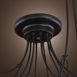 Luster Vintage Design Žiarovky zahrnuté Living 10 svietidiel Závesné svetlo