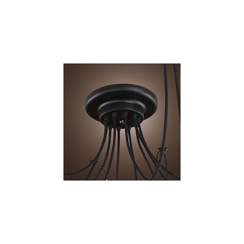 Luster Vintage Design Žiarovky zahrnuté Living 10 svietidiel Závesné svetlo