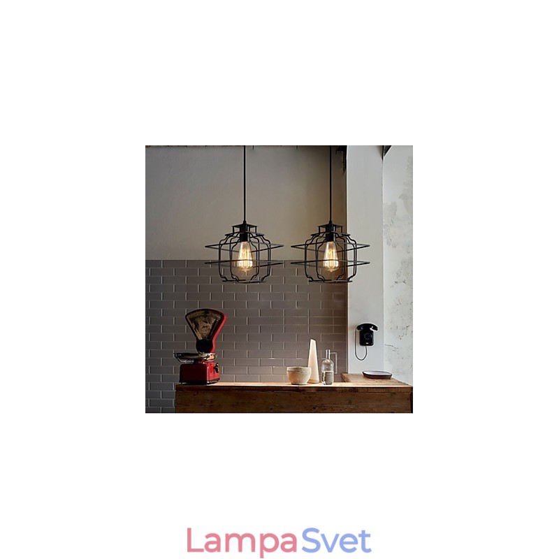 Retro dizajnérske kovové závesné svietidlo