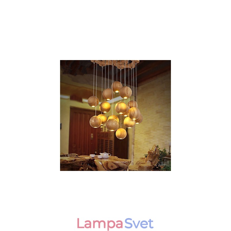 Závesné svetlá Mini štýl lampáše z bambusového dreva