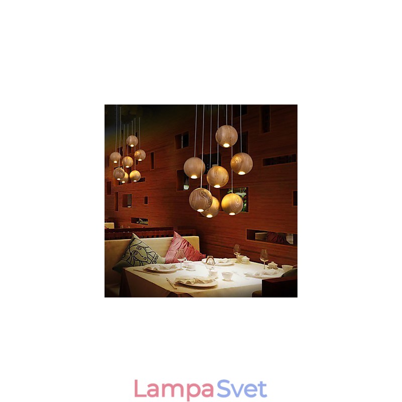 Závesné svetlá Mini štýl lampáše z bambusového dreva