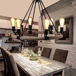 Luster Závesné svetlo Mini štýl Rustic Lodge Metal