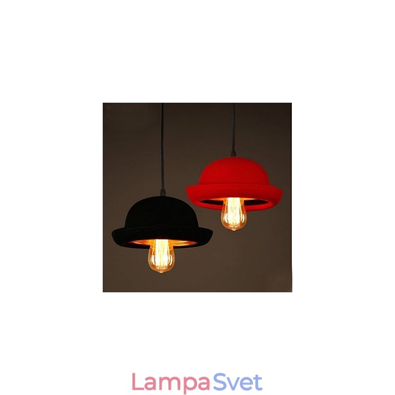 Čierny luster s príveskom na klobúk Cafe Design