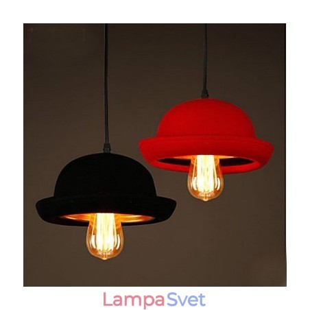 Čierny luster s príveskom na klobúk Cafe Design Čierny luster s príveskom na klobúk Cafe Design