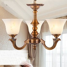 Luster v európskom štýle Plná medená lampa Mramorové lampy