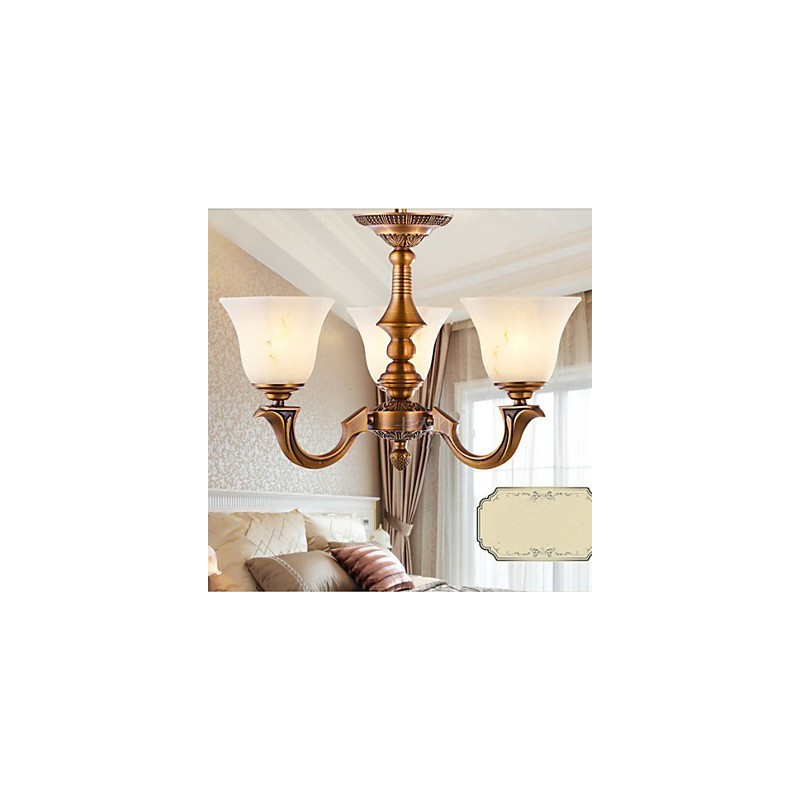 Luster v európskom štýle Plná medená lampa Mramorové lampy