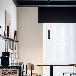 1 Light Mini Závesné svietidlo Čierne eloxované hliníkom