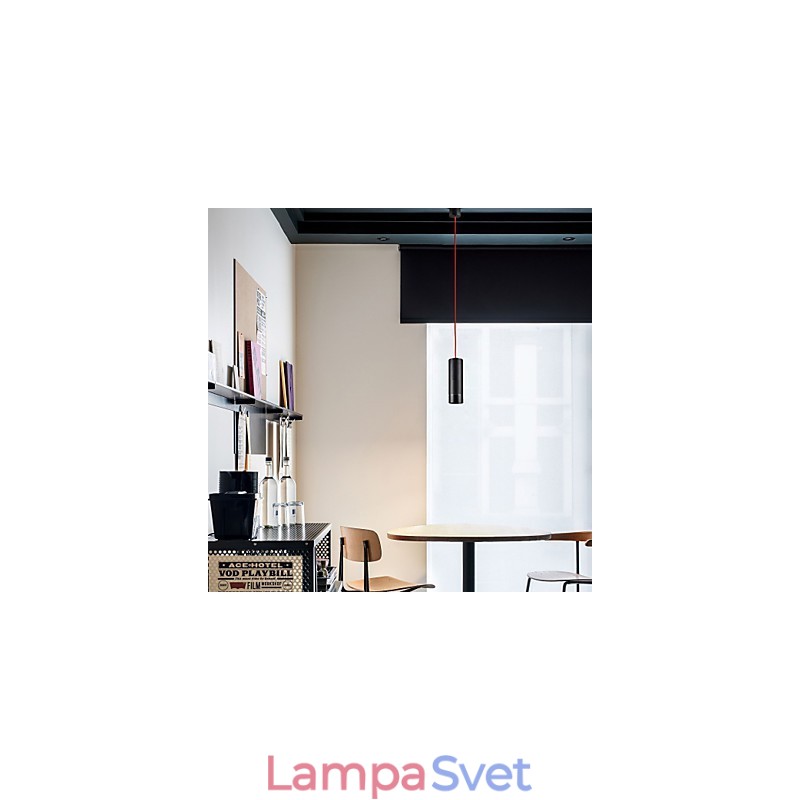 1 Light Mini Závesné svietidlo Čierne eloxované hliníkom