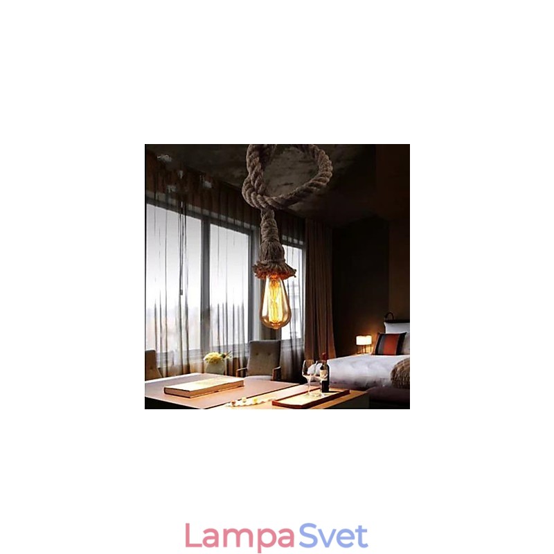 Kreatívny luster z konopného lana