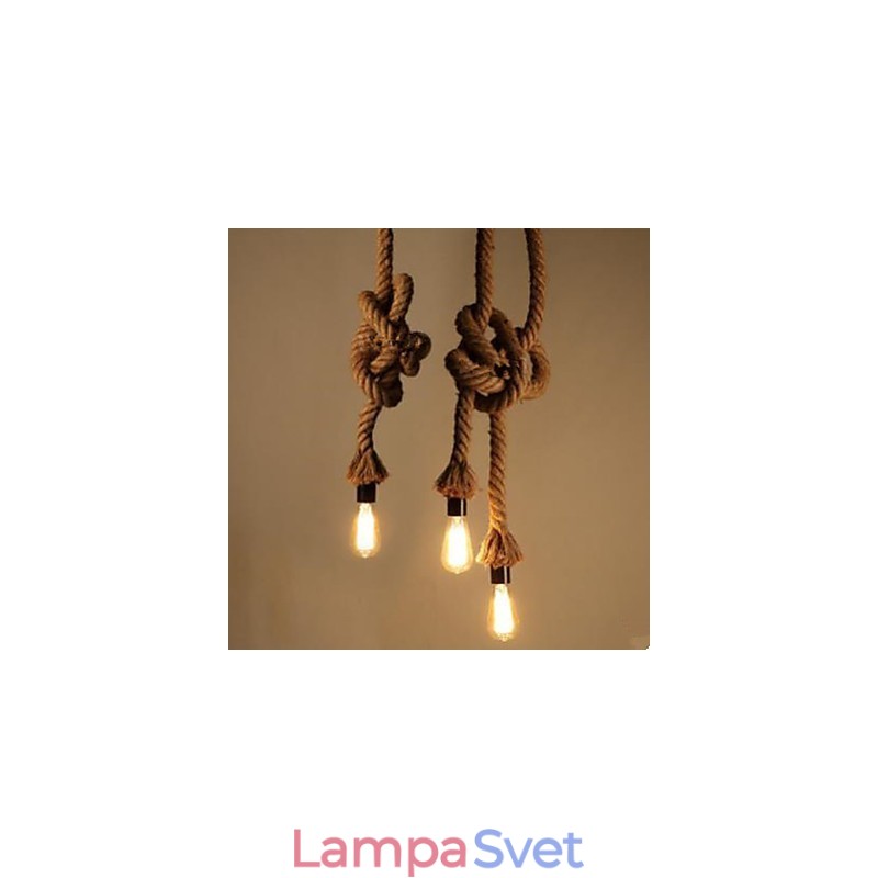 Kreatívny luster z konopného lana
