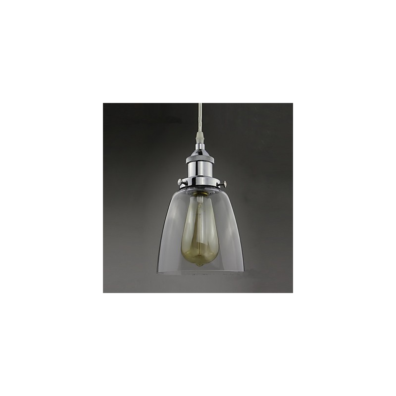 Moderné Chrome Glass Vintage Industrial Retro Fitting Edison Závesné svetlo Cafe Veranda Light