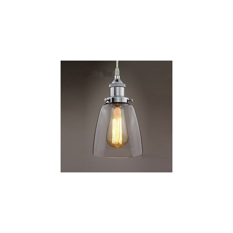 Moderné Chrome Glass Vintage Industrial Retro Fitting Edison Závesné svetlo Cafe Veranda Light