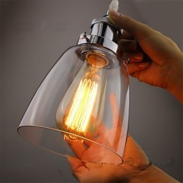 Moderné Chrome Glass Vintage Industrial Retro Fitting Edison Závesné svetlo Cafe Veranda Light