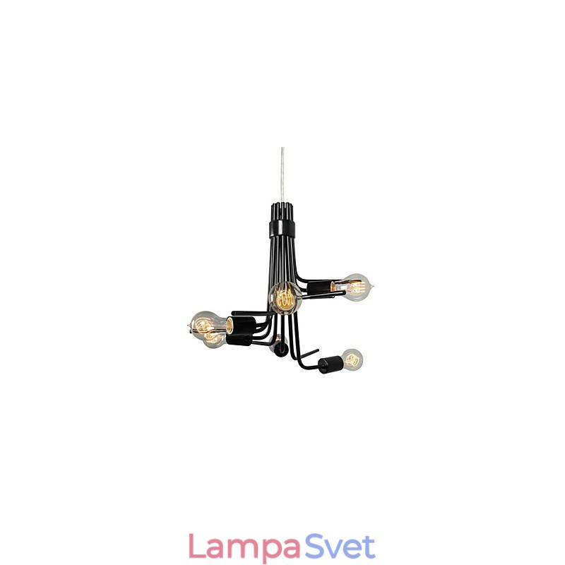 Moderný charakteristický 6 svetelný prívesok v čiernej farbe v severoamerickom štýle