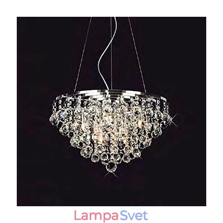 Závesné svietidlo Crystal Drop s 8 svetlami v okrúhlom tvare Závesné svietidlo Crystal Drop s 8 svetlami v okrúhlom tvare