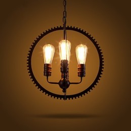 Kreatívne retro závesné lampy Americký vidiecky kovaný luster