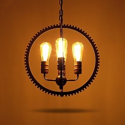 Kreatívne retro závesné lampy Americký vidiecky kovaný luster