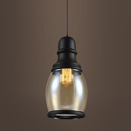 Retro osvetlenie Loft Lights Sklenené závesné svietidlo