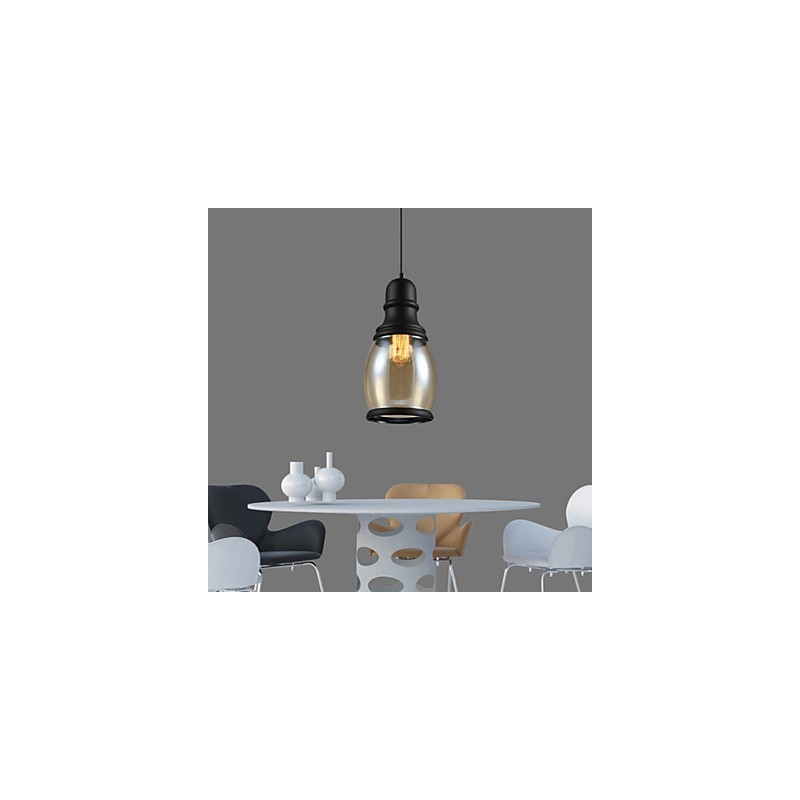 Retro osvetlenie Loft Lights Sklenené závesné svietidlo
